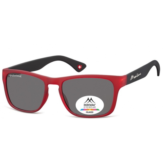 Okulary nerd Montana MP39A czerwone polaryzacyjne
